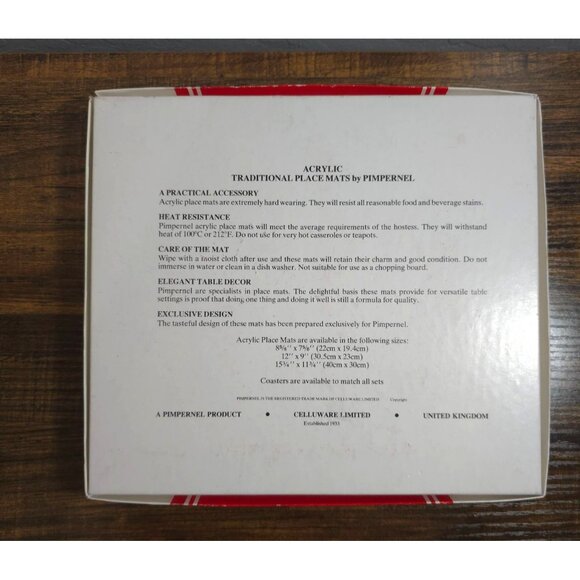 Vintage Pimpernel Acrylic Place Mats Artwork Set 6 English Cottages Countryside - Picture 14 of 14